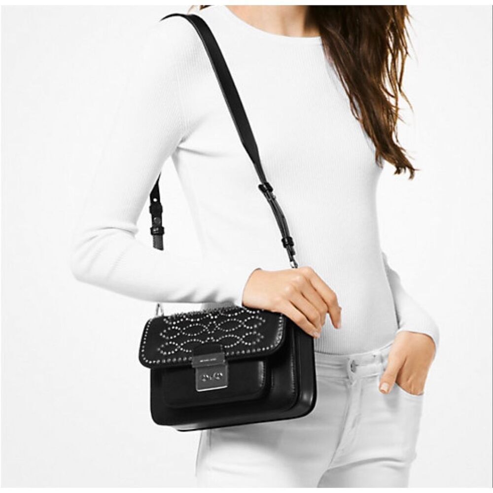 MICHAEL KORS Sloan Editor Studded Leather Shoulder Bag NWT MSRP $378 Dust Bag - Picture 14 of 14